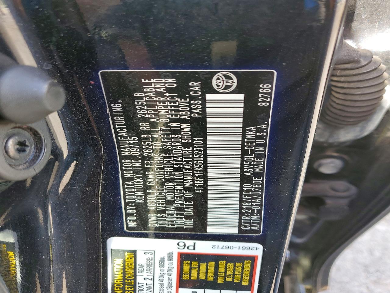 2016 TOYOTA CAMRY LE photo 23