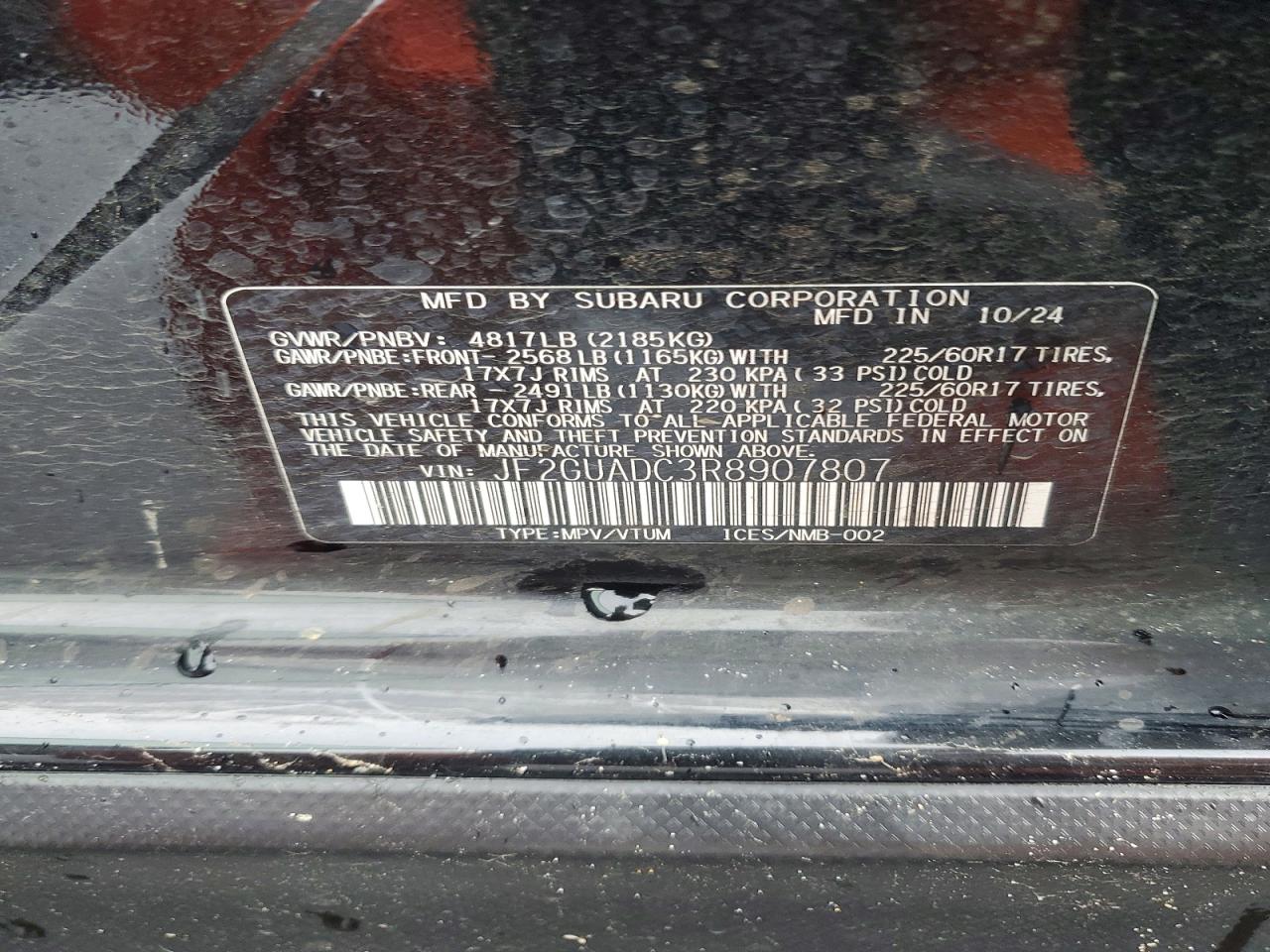 2024 SUBARU CROSSTREK PREMIUM photo 34