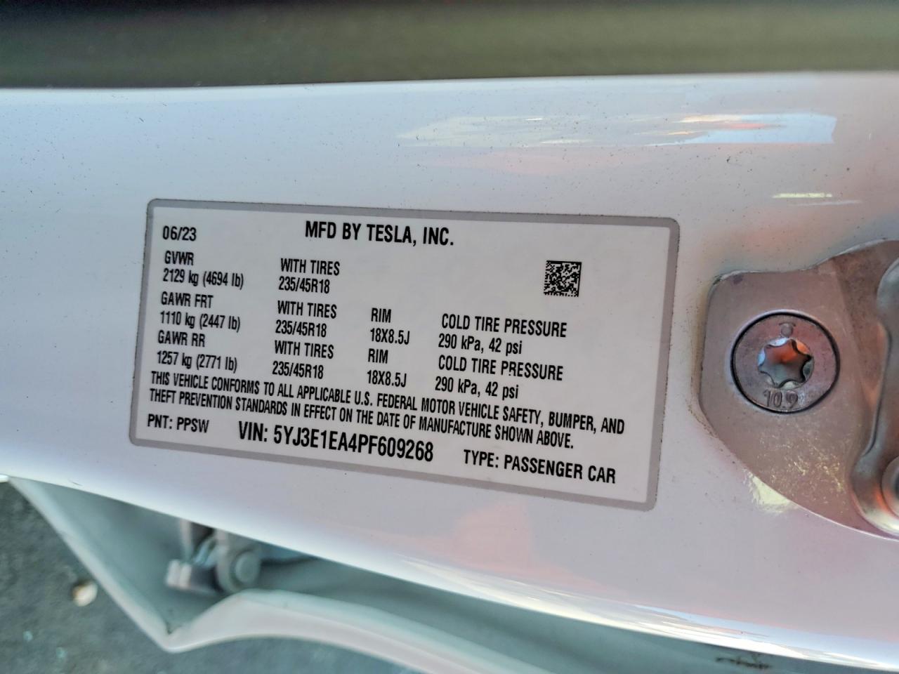 2023 TESLA MODEL 3 photo 25
