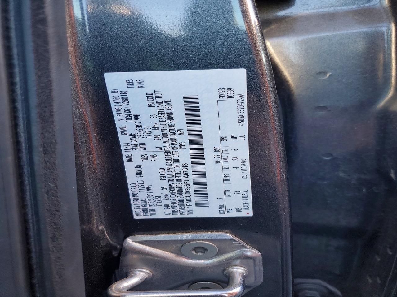 2015 FORD ESCAPE SE photo 40