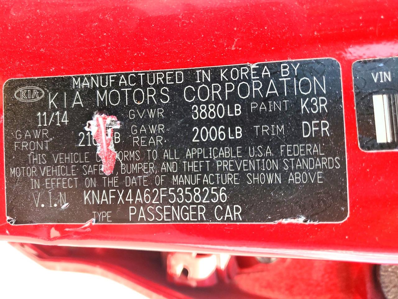 2015 KIA FORTE LX photo 34
