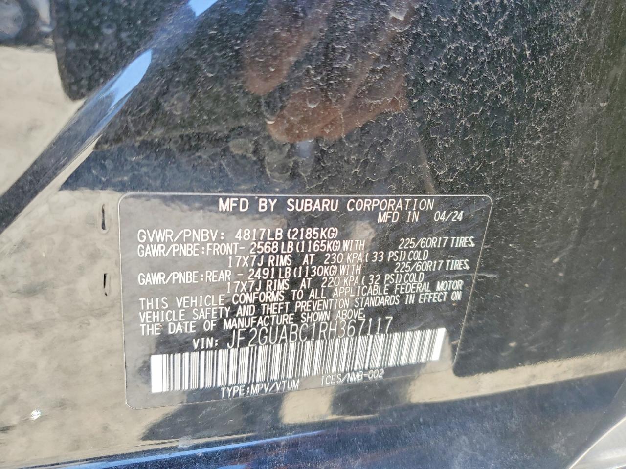 2024 SUBARU CROSSTREK photo 34