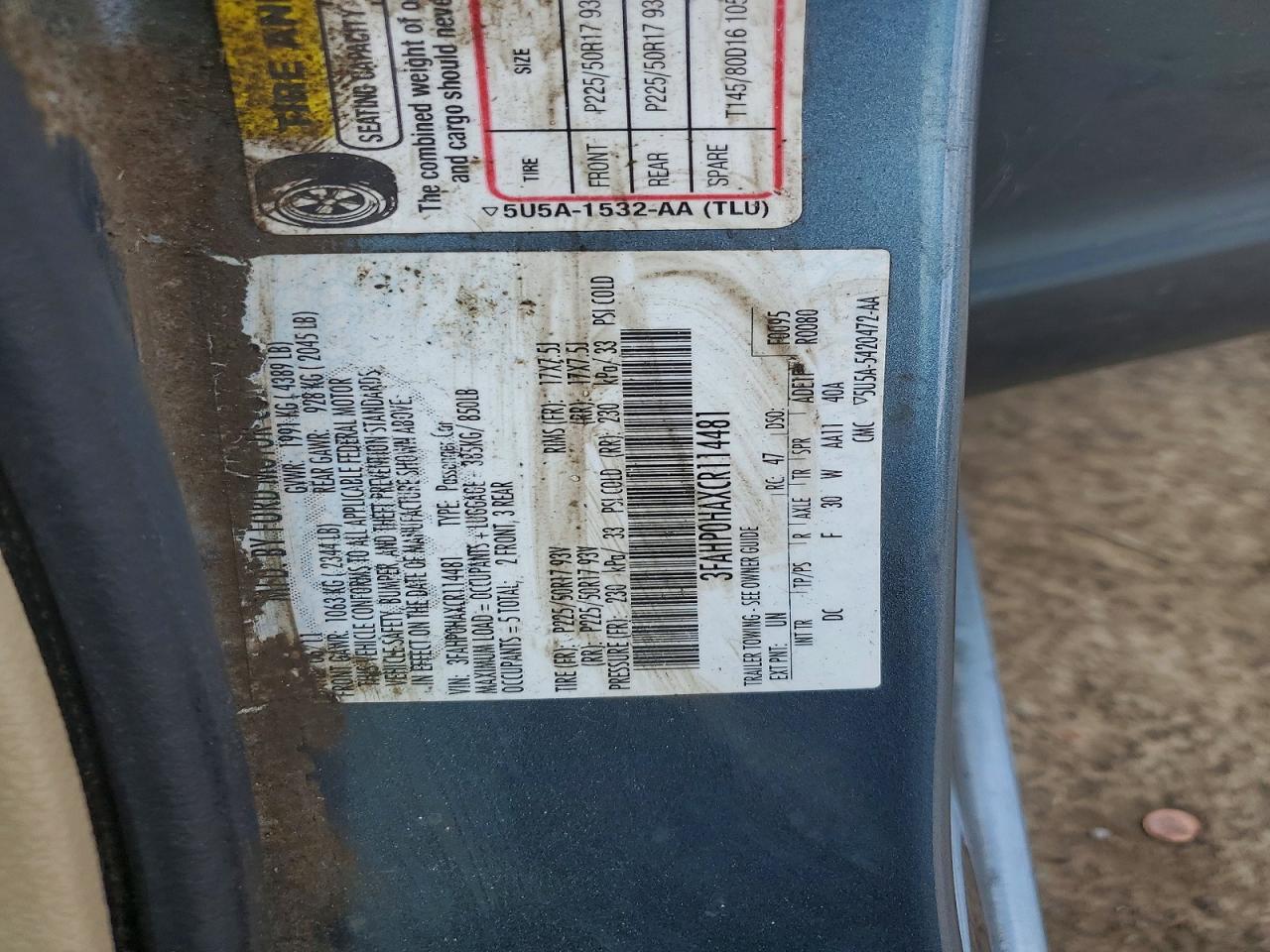 2012 FORD FUSION SE photo 23