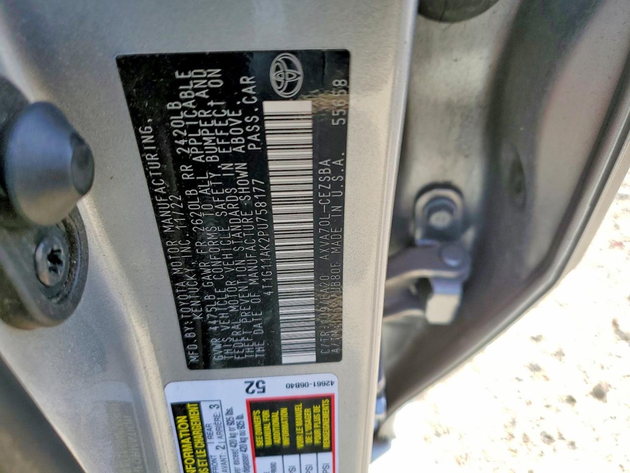 2023 TOYOTA CAMRY SE photo 23