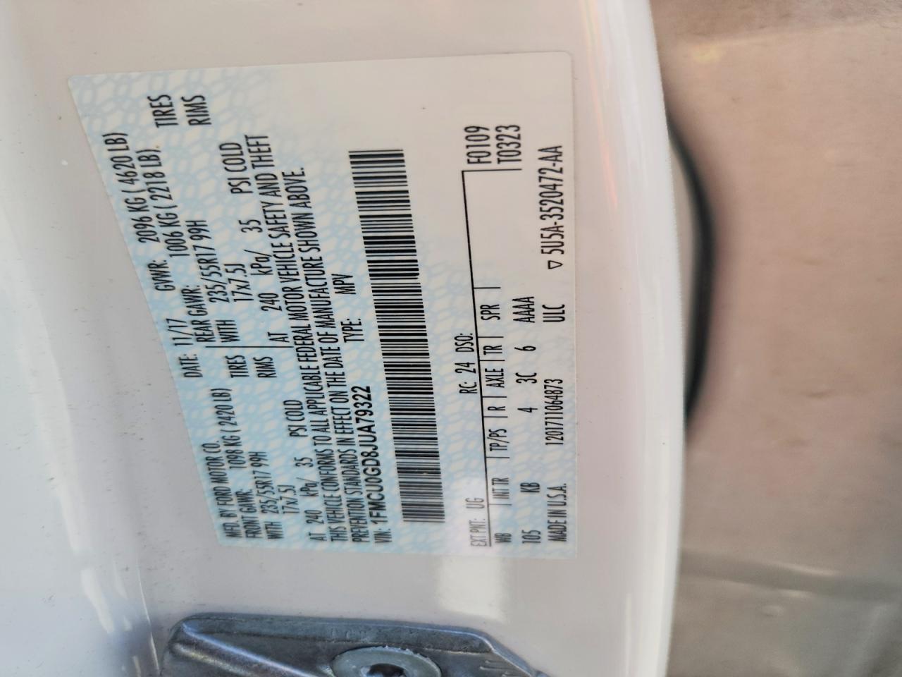 2018 FORD ESCAPE SE photo 27