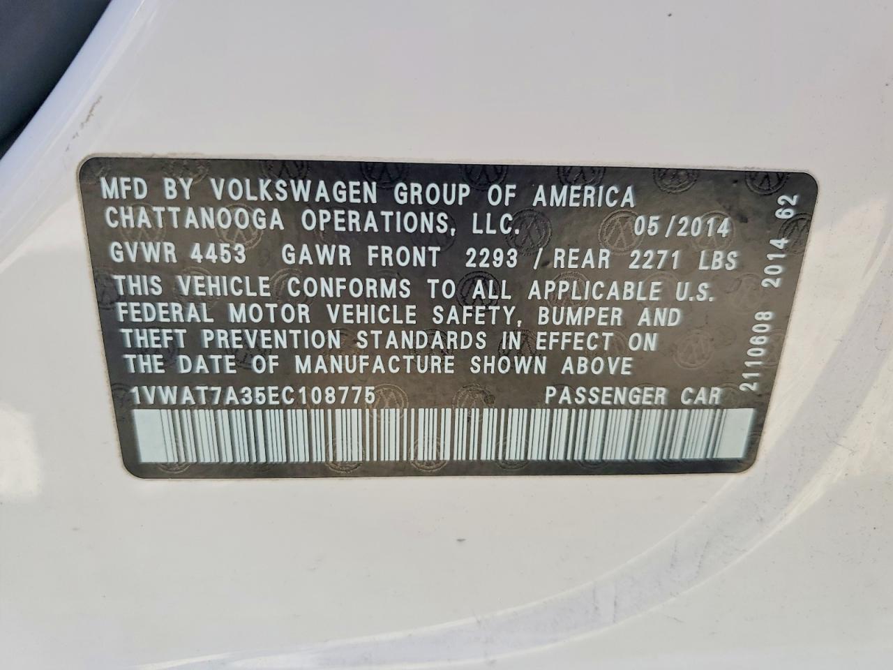 2014 VOLKSWAGEN PASSAT S photo 23
