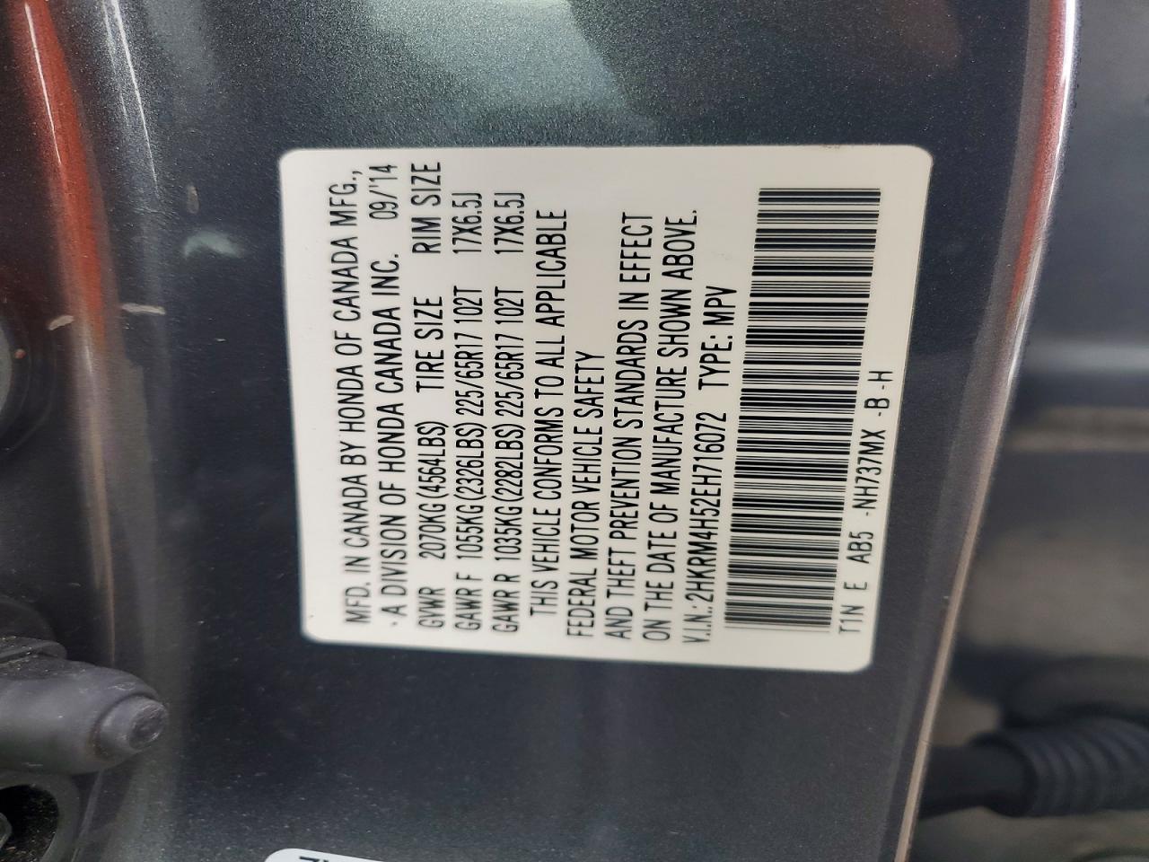 2014 HONDA CR-V EX photo 37