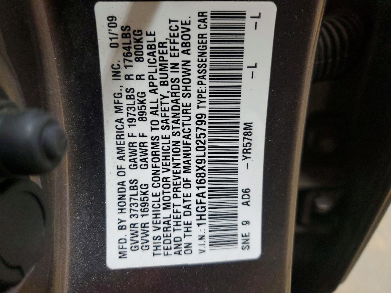 2009 HONDA CIVIC EX photo 23