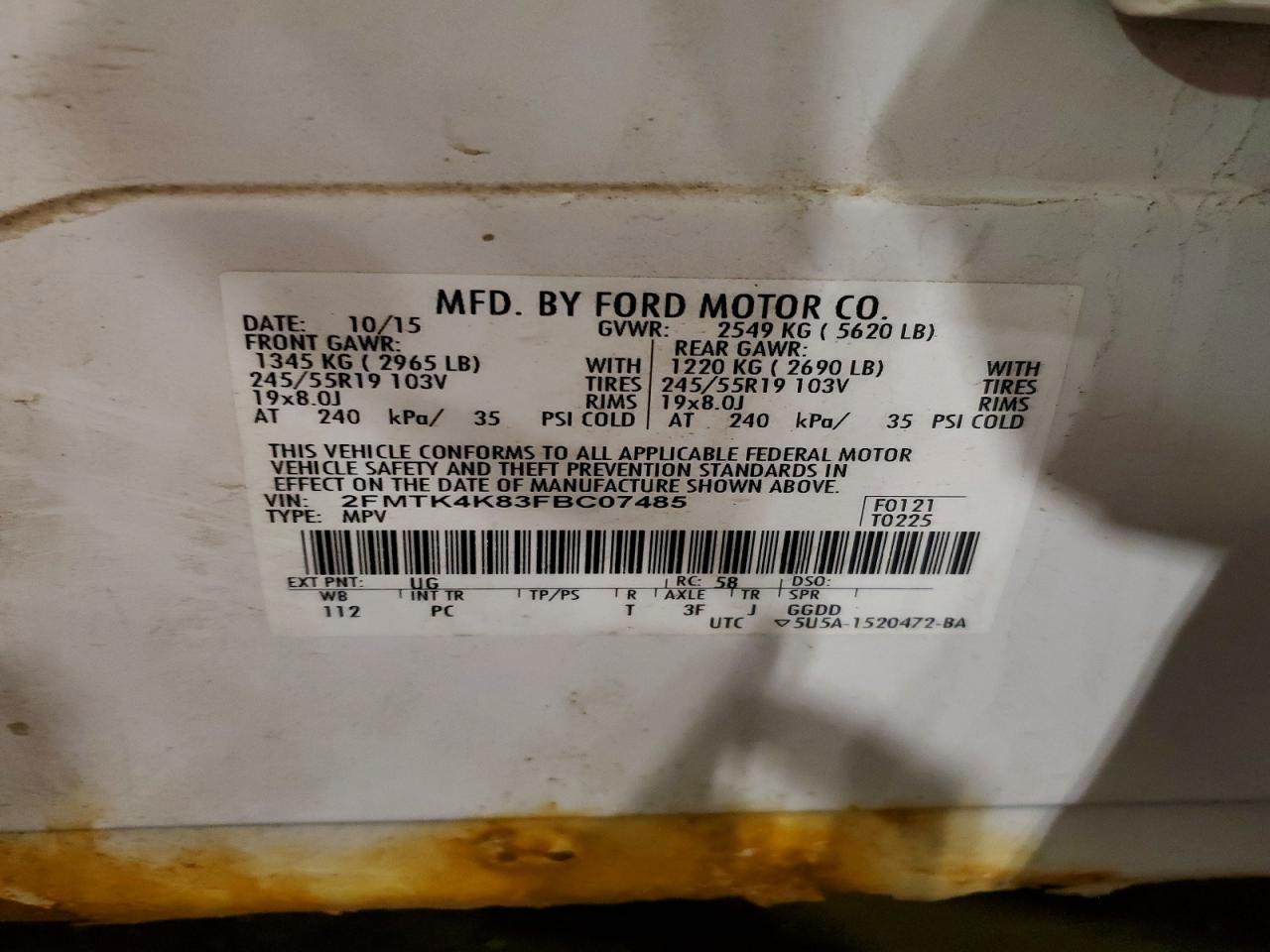 2015 FORD EDGE TITANIUM photo 25