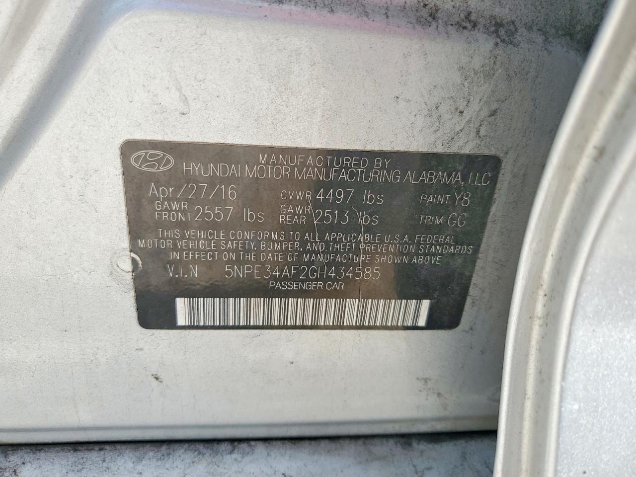 2016 HYUNDAI SONATA SPORT photo 34