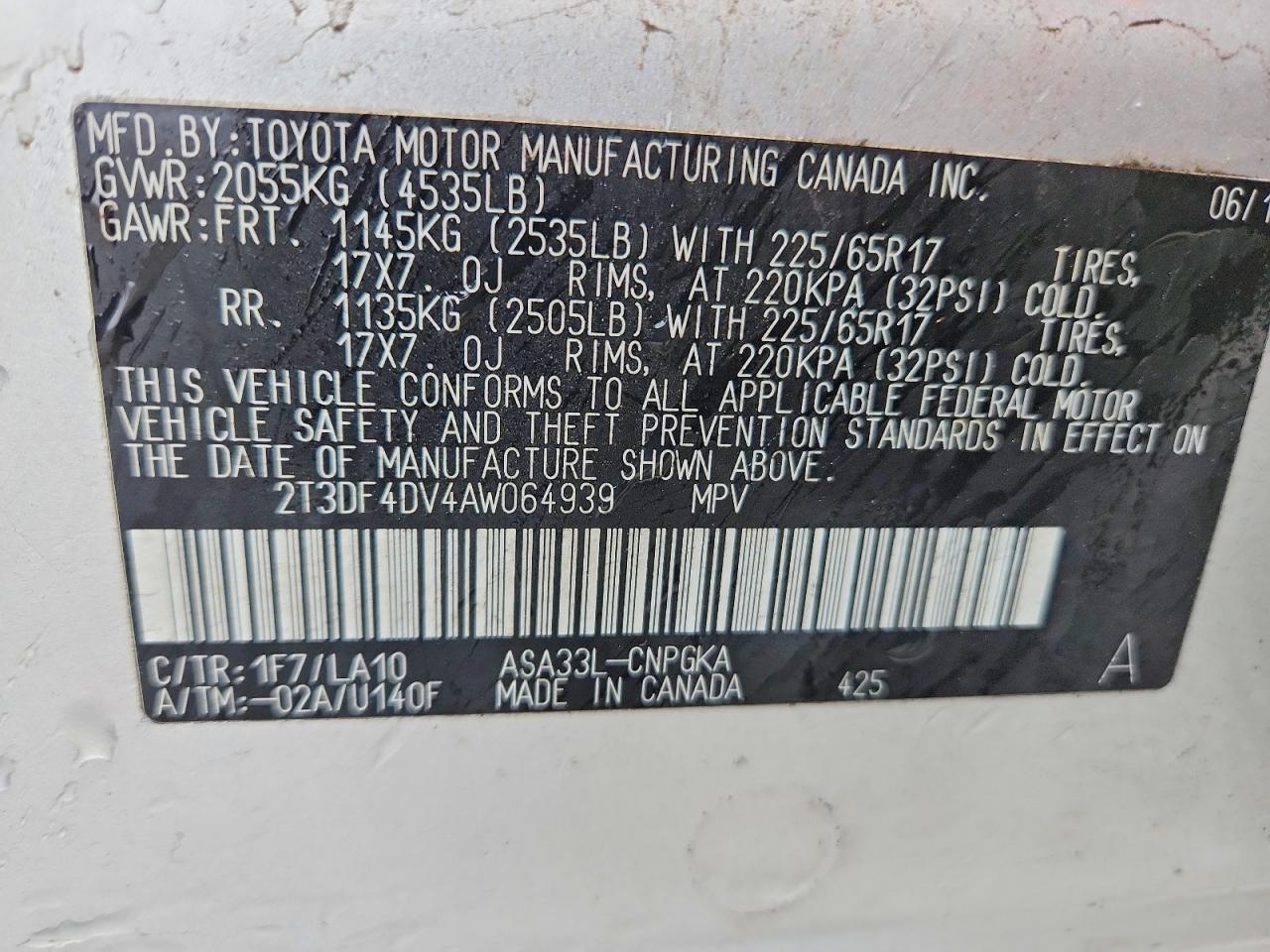 2010 TOYOTA RAV4 LIMITED photo 25