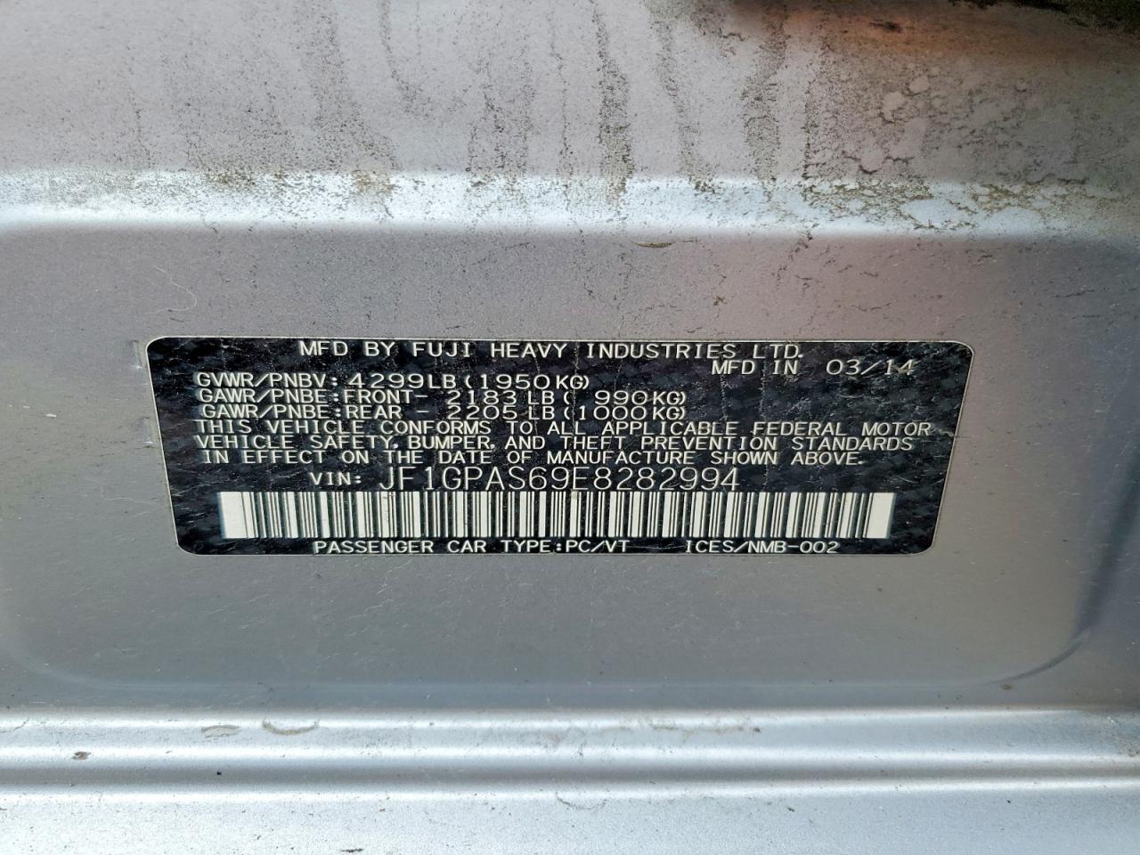 2014 SUBARU IMPREZA SPORT LIMITED photo 12