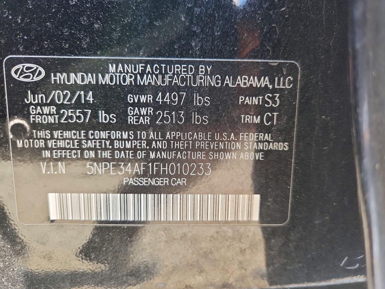 2015 HYUNDAI SONATA LIMITED photo 34