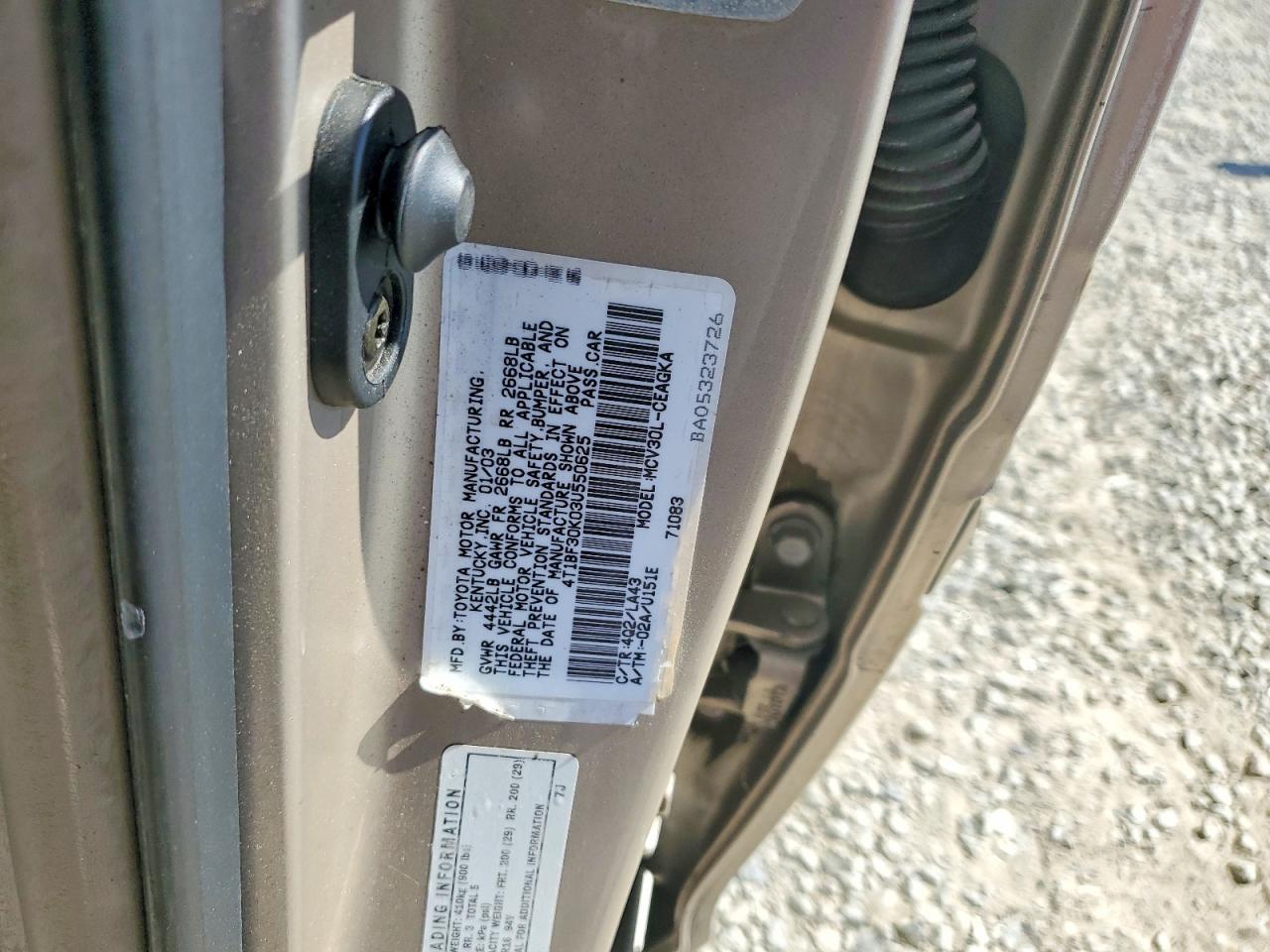 2003 TOYOTA CAMRY XLE V6 photo 23