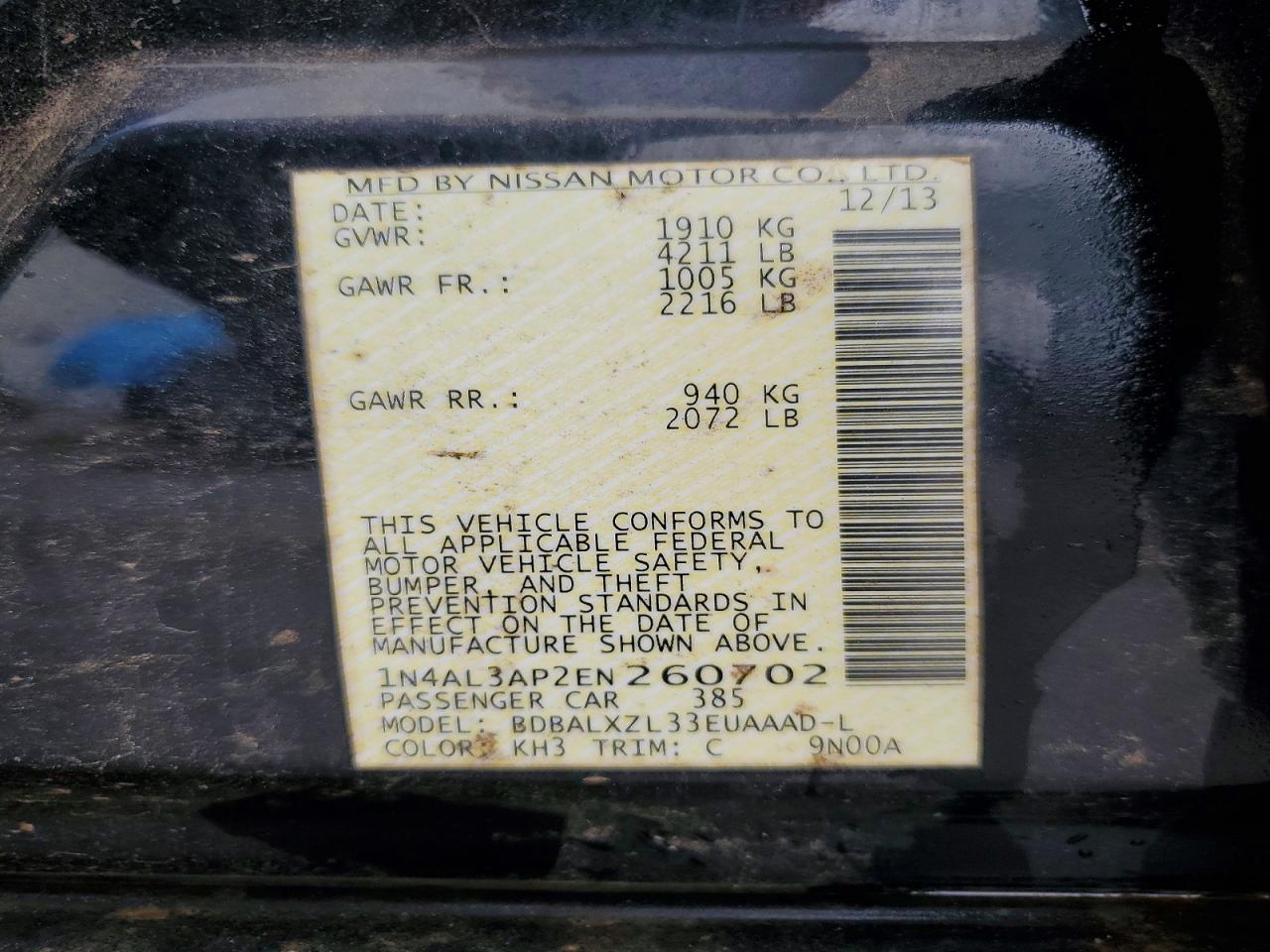2014 NISSAN ALTIMA 2.5 SL photo 25