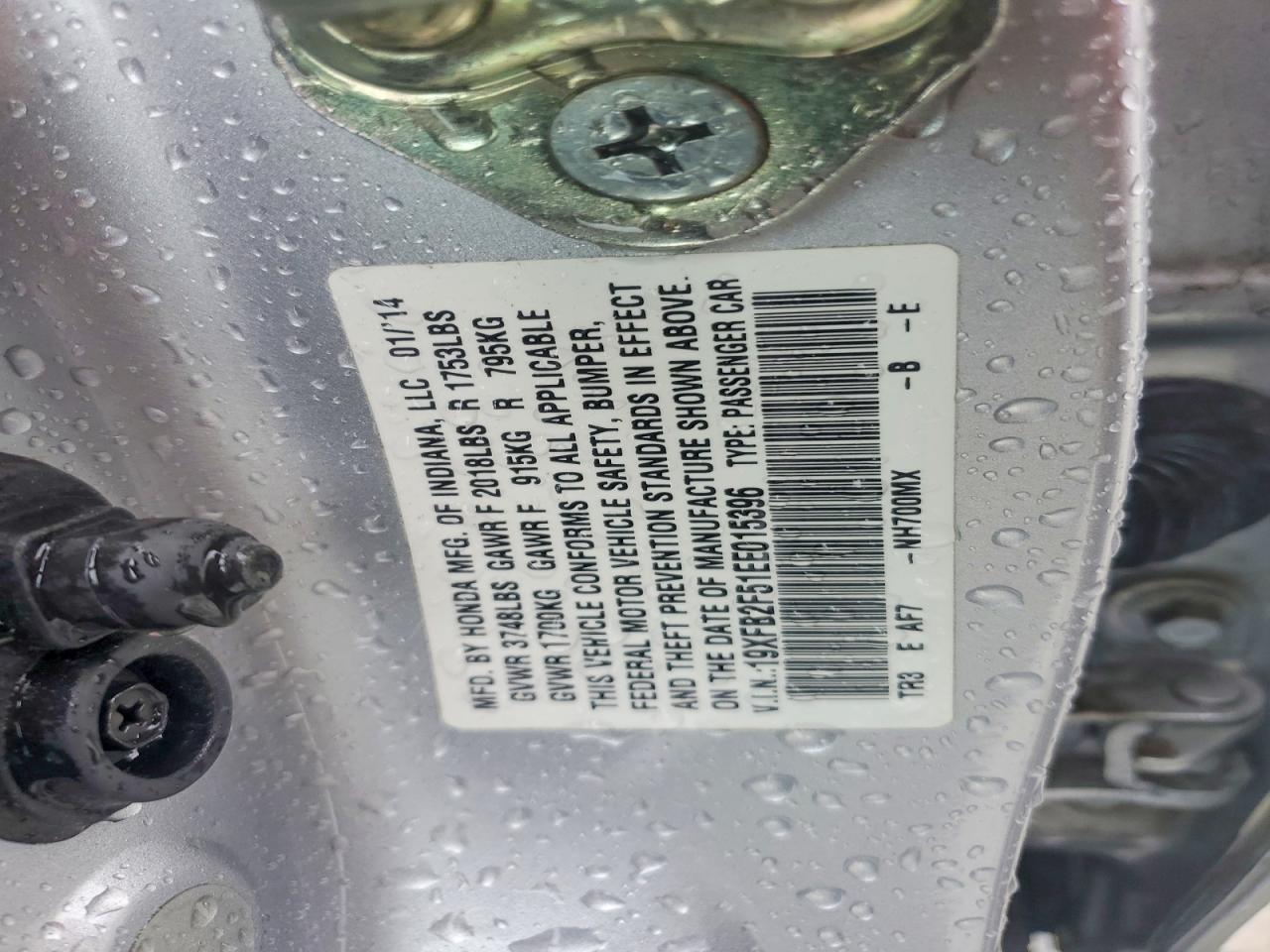 2014 HONDA CIVIC LX photo 12