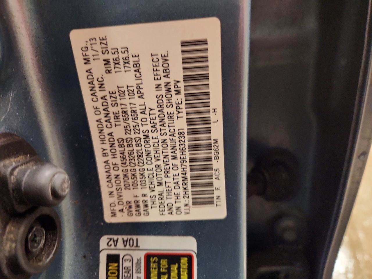 2014 HONDA CR-V EXL photo 37