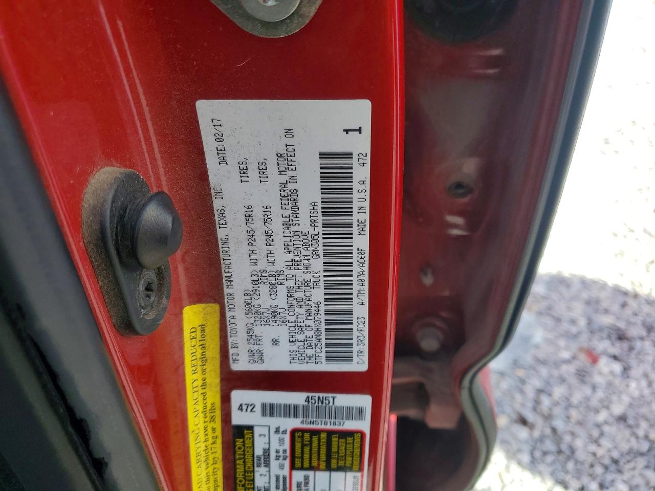 2017 TOYOTA TACOMA SR5 V6 photo 34