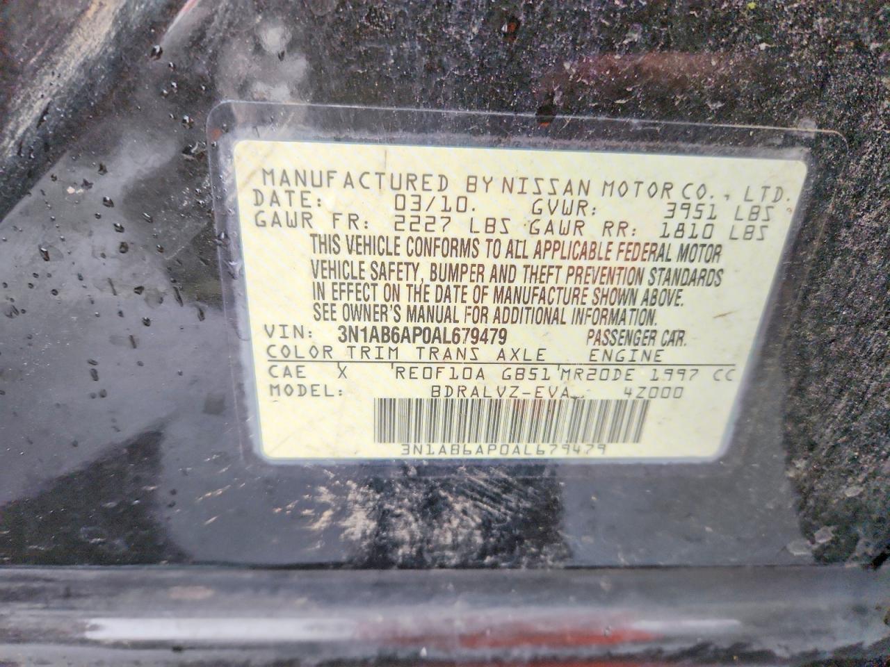 2010 NISSAN SENTRA 2.0 photo 34