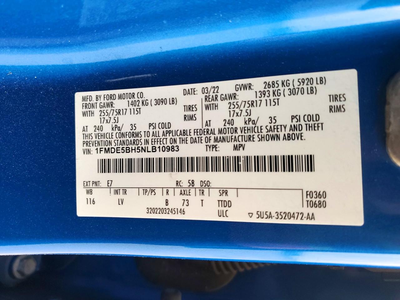 2022 FORD BRONCO BASE photo 25