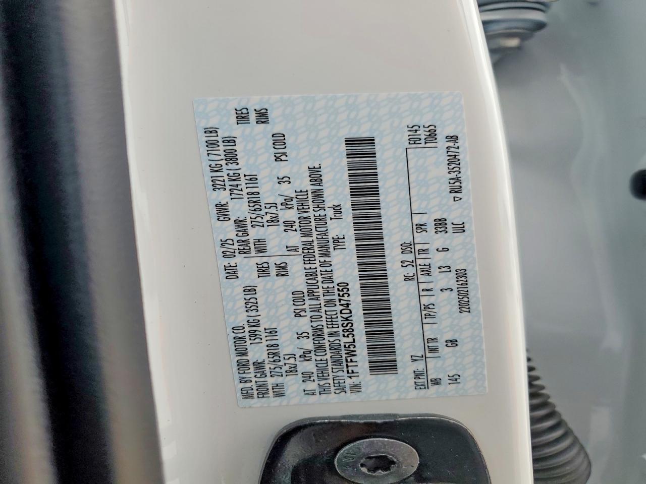 2025 FORD F150 LARIAT photo 12
