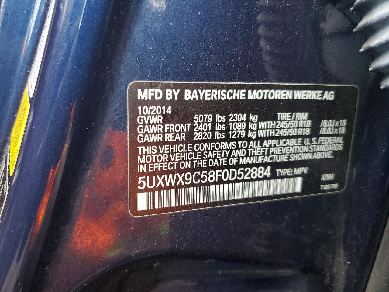 2015 BMW X3 XDRIVE28I photo 37