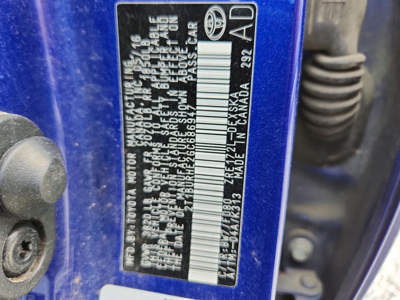 2016 TOYOTA COROLLA S PLUS photo 23
