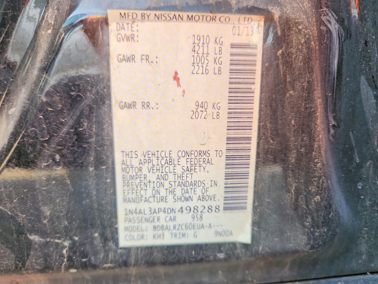 2013 NISSAN ALTIMA 2.5 photo 34