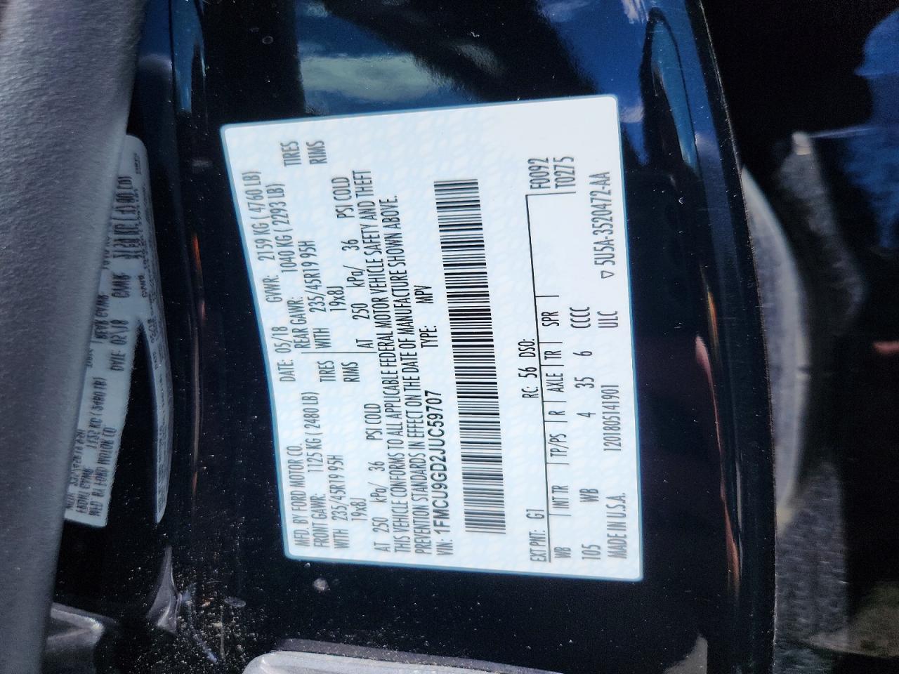 2018 FORD ESCAPE SE photo 25