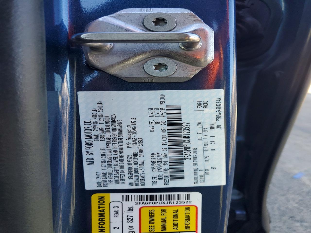 2018 FORD FUSION SE PHEV photo 37