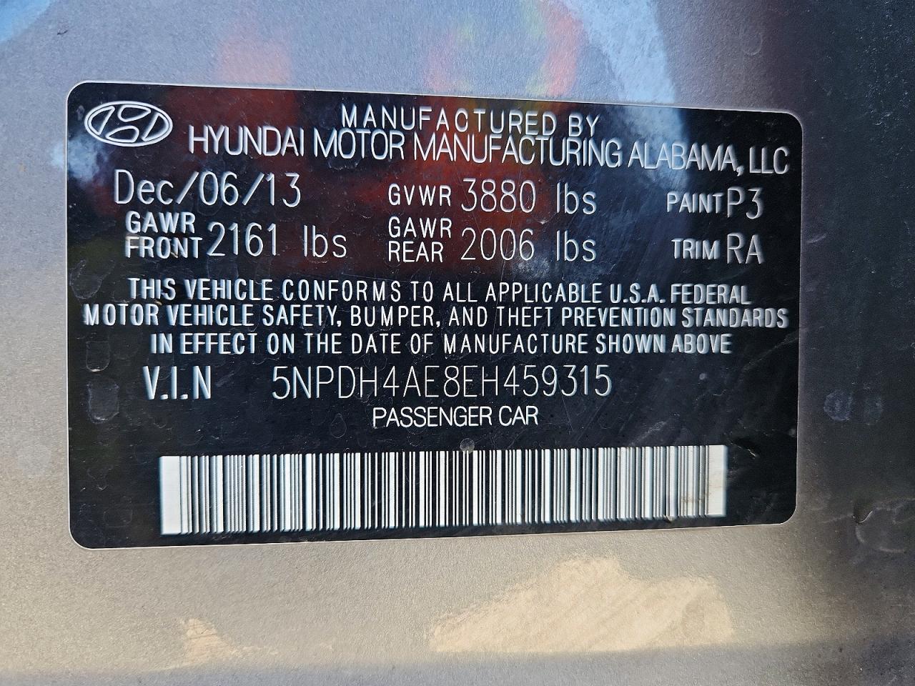 2014 HYUNDAI ELANTRA SE photo 37