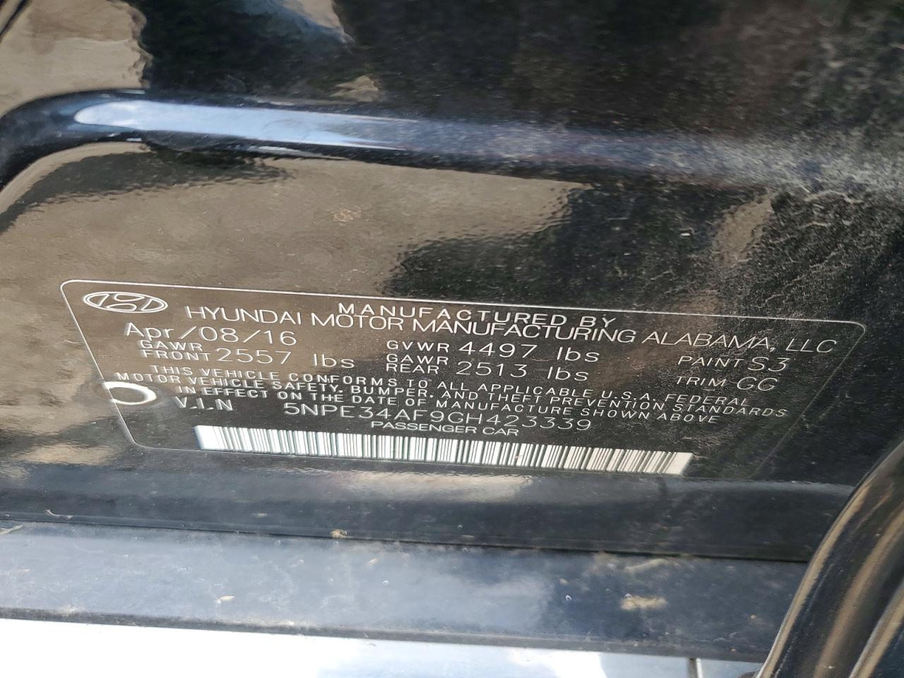 2016 HYUNDAI SONATA LIMITED photo 12
