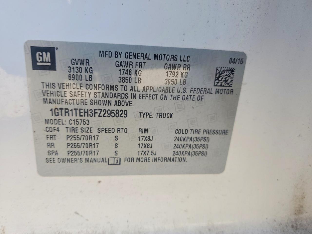 2015 GMC SIERRA C1500 photo 23