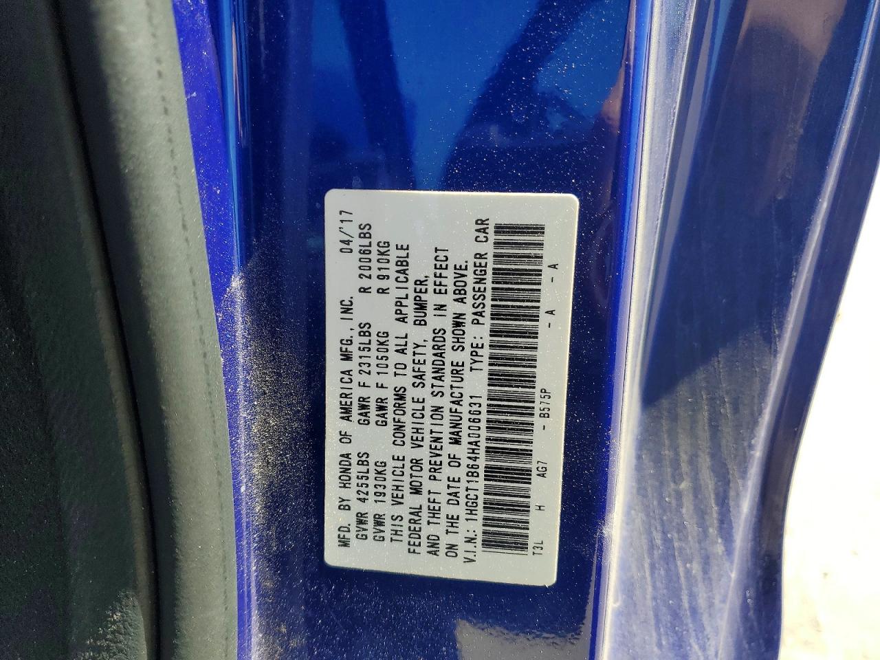 2017 HONDA ACCORD EXL photo 23