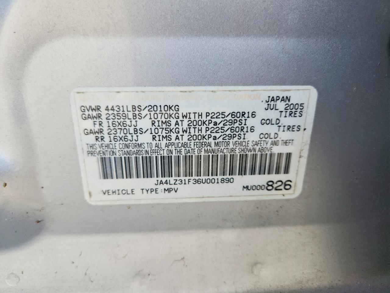 2006 MITSUBISHI OUTLANDER LS photo 25