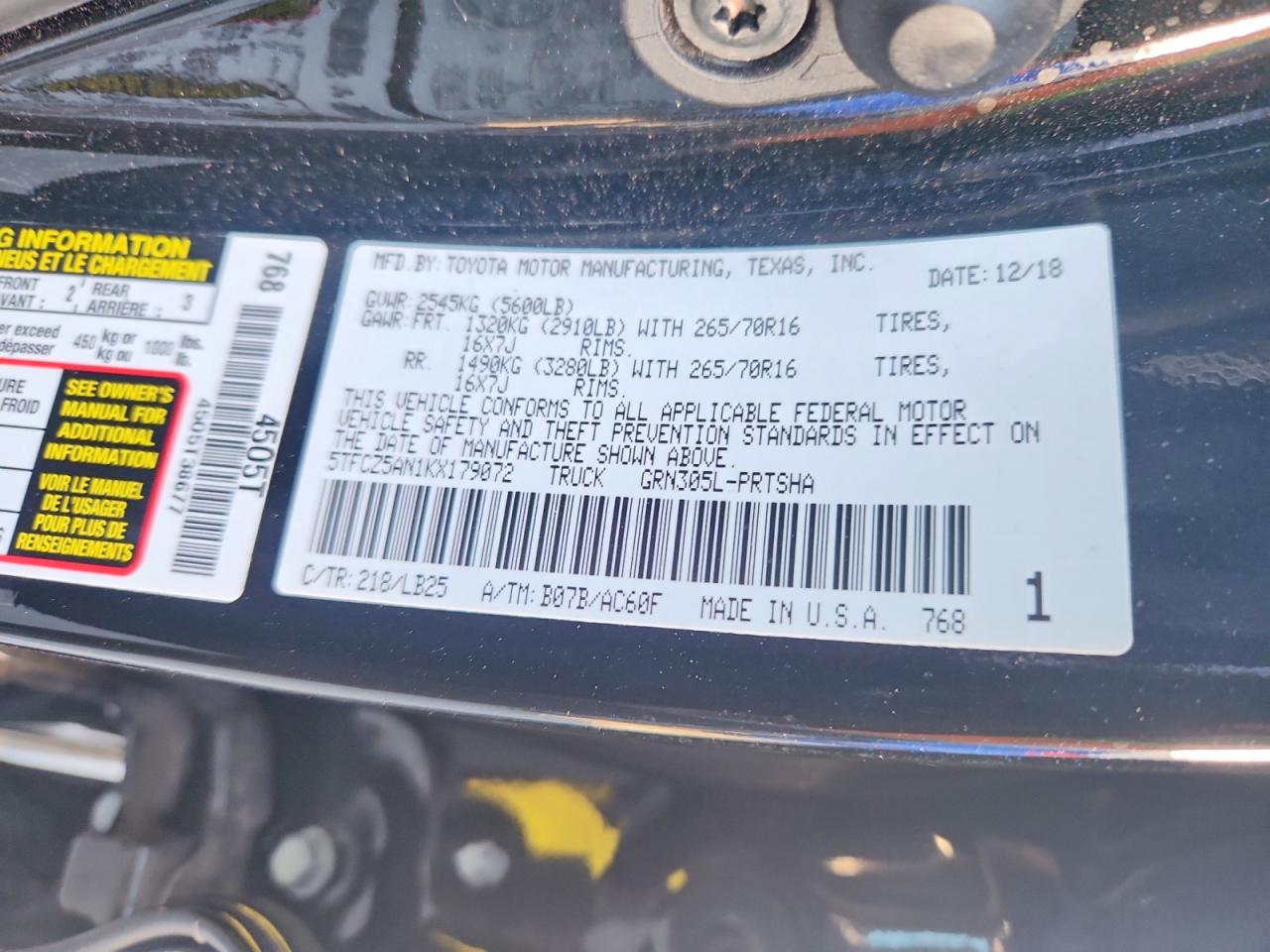 2019 TOYOTA TACOMA TRD PRO photo 12
