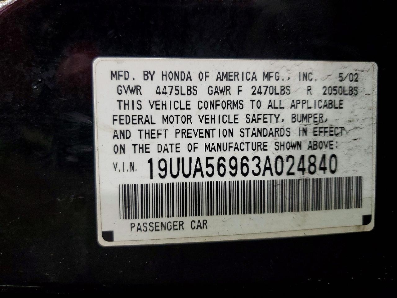 2003 ACURA 3.2TL TYPE-S photo 12