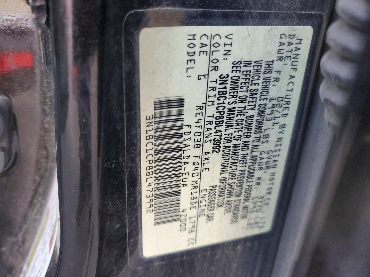 2011 NISSAN VERSA 1.8 S photo 12