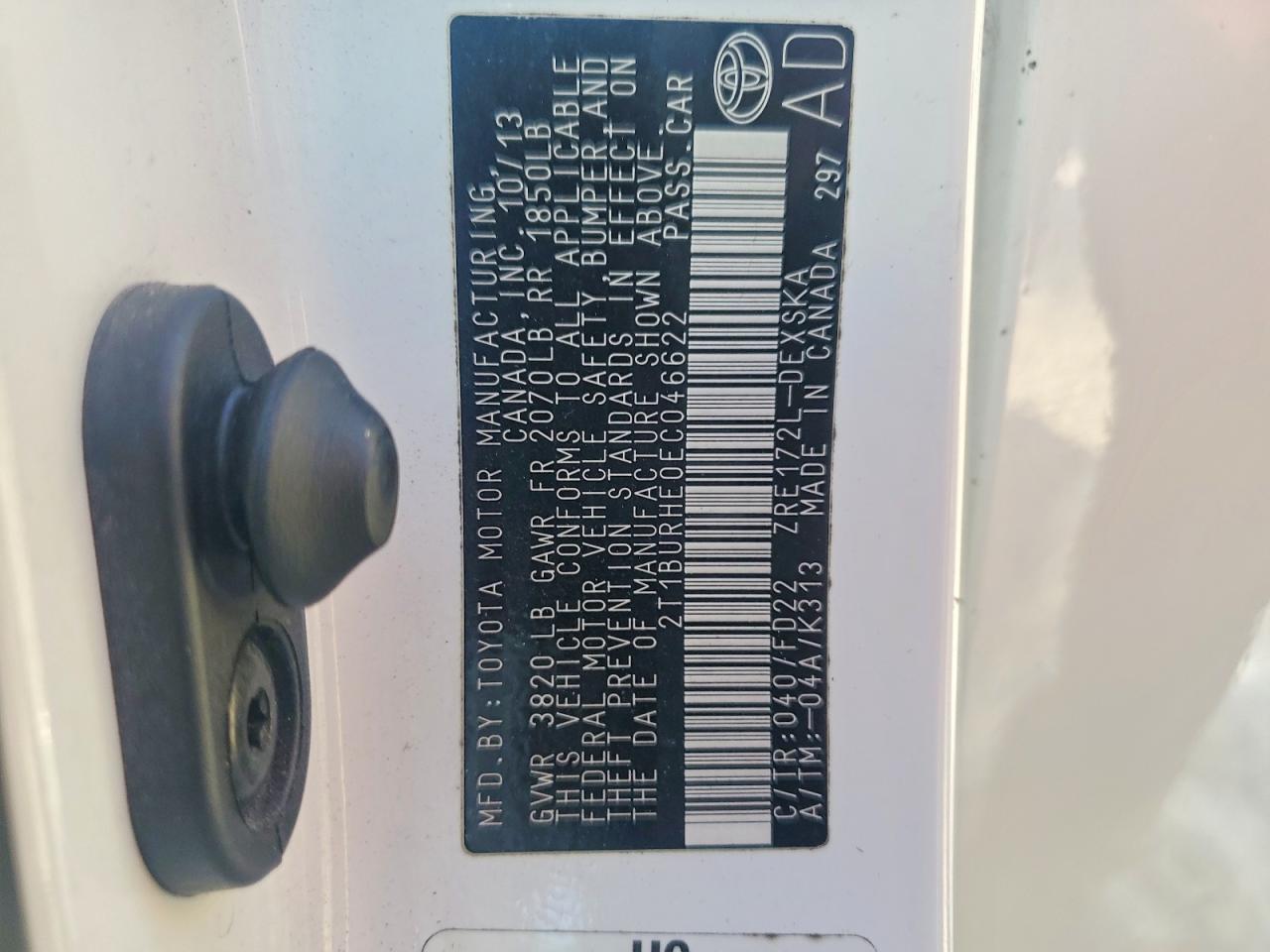 2014 TOYOTA COROLLA S PLUS photo 23