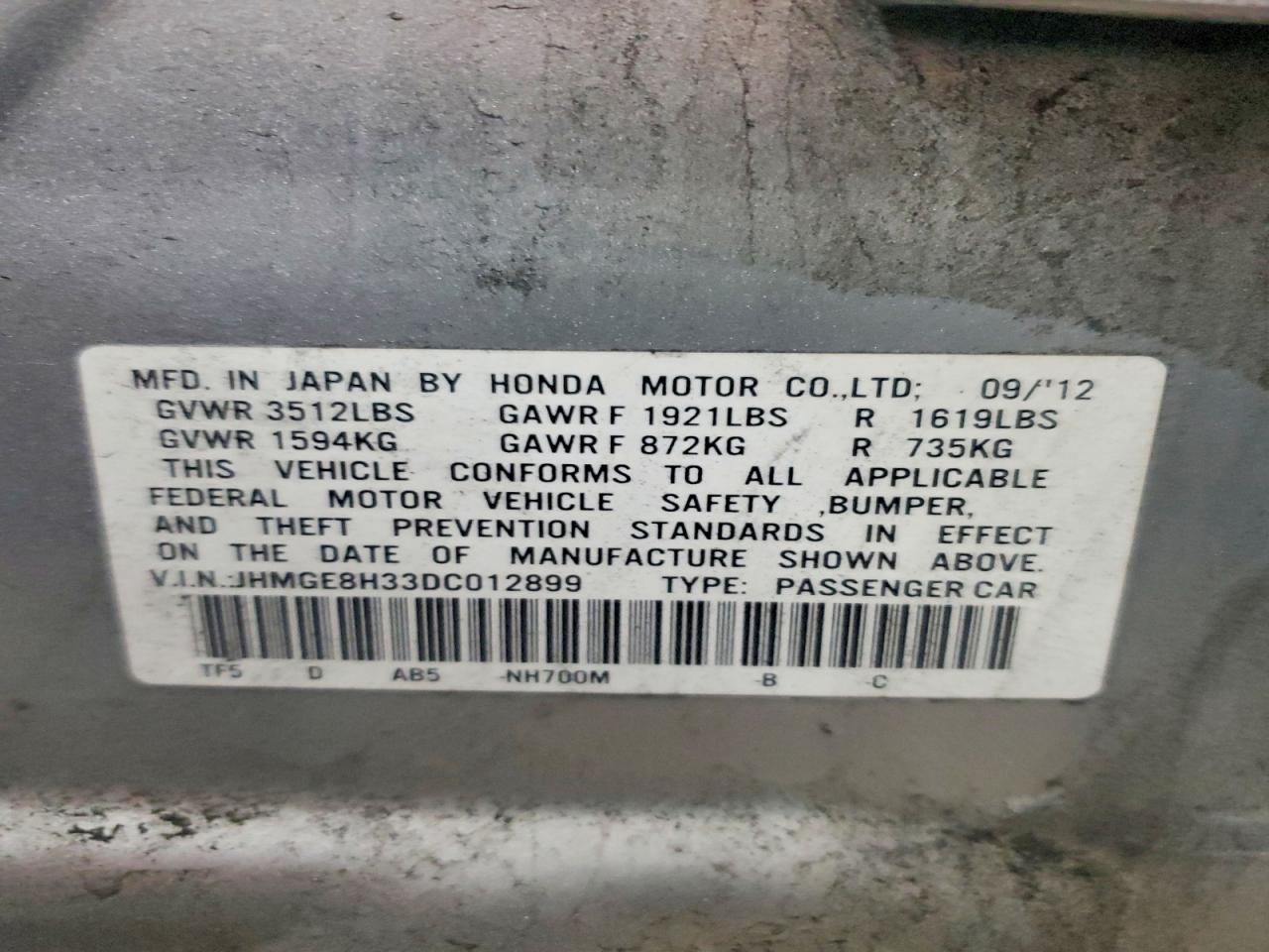 2013 HONDA FIT photo 27