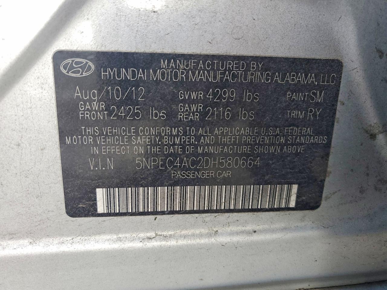 2013 HYUNDAI SONATA LIMITED photo 12
