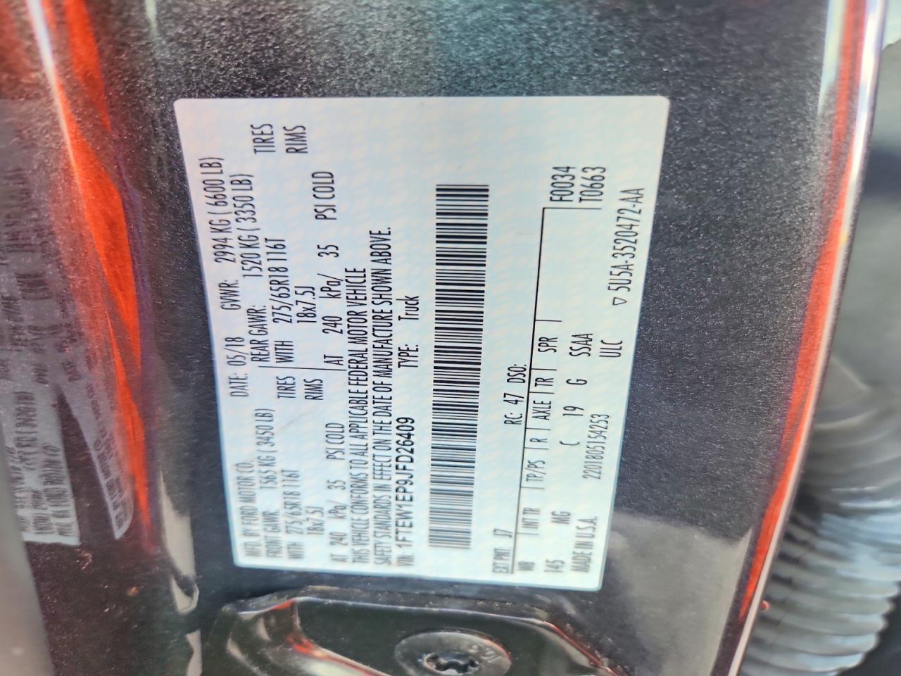 2018 FORD F150 SUPERCREW photo 23