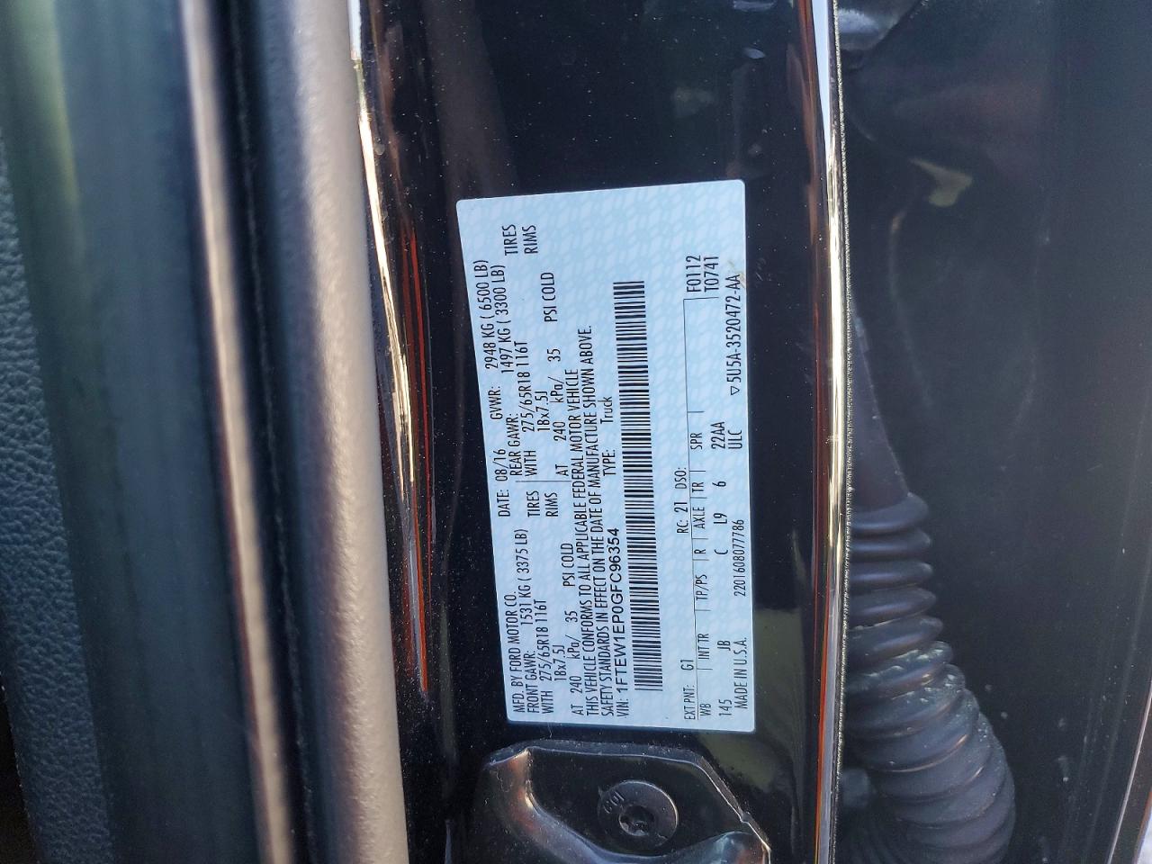 2016 FORD F150 SUPERCREW photo 34