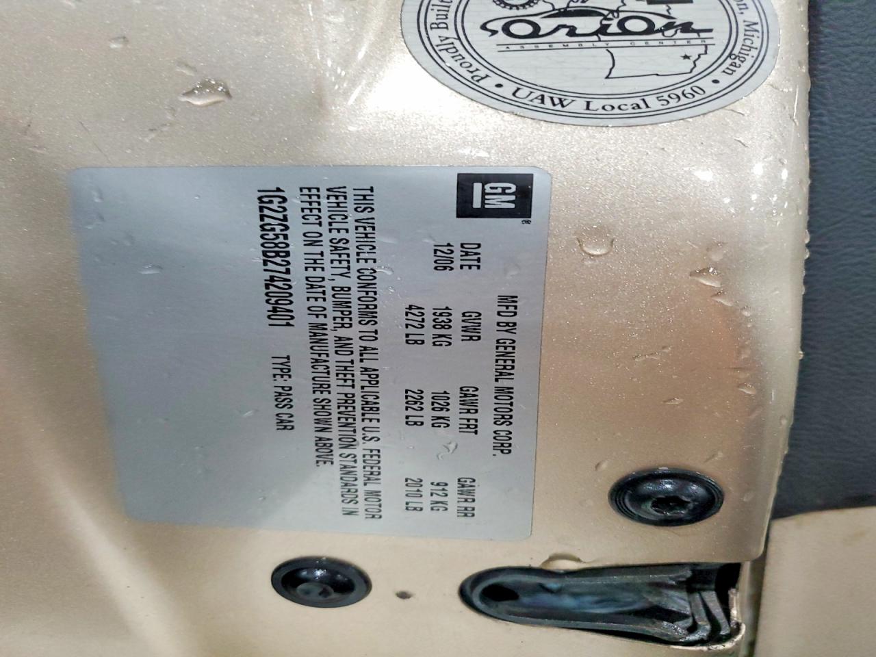2007 PONTIAC G6 BASE photo 23