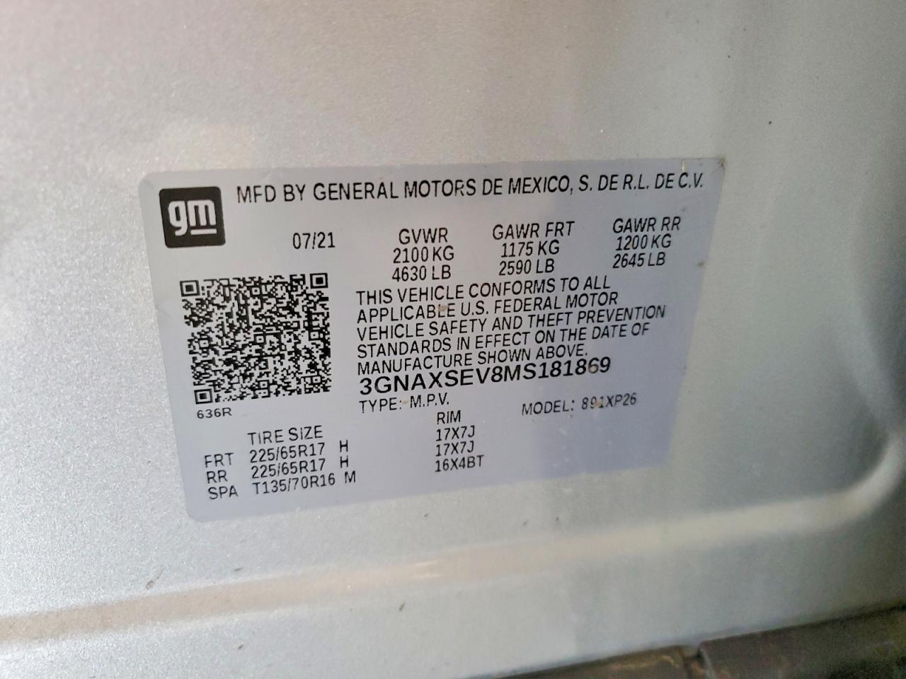 2021 CHEVROLET EQUINOX LS photo 13