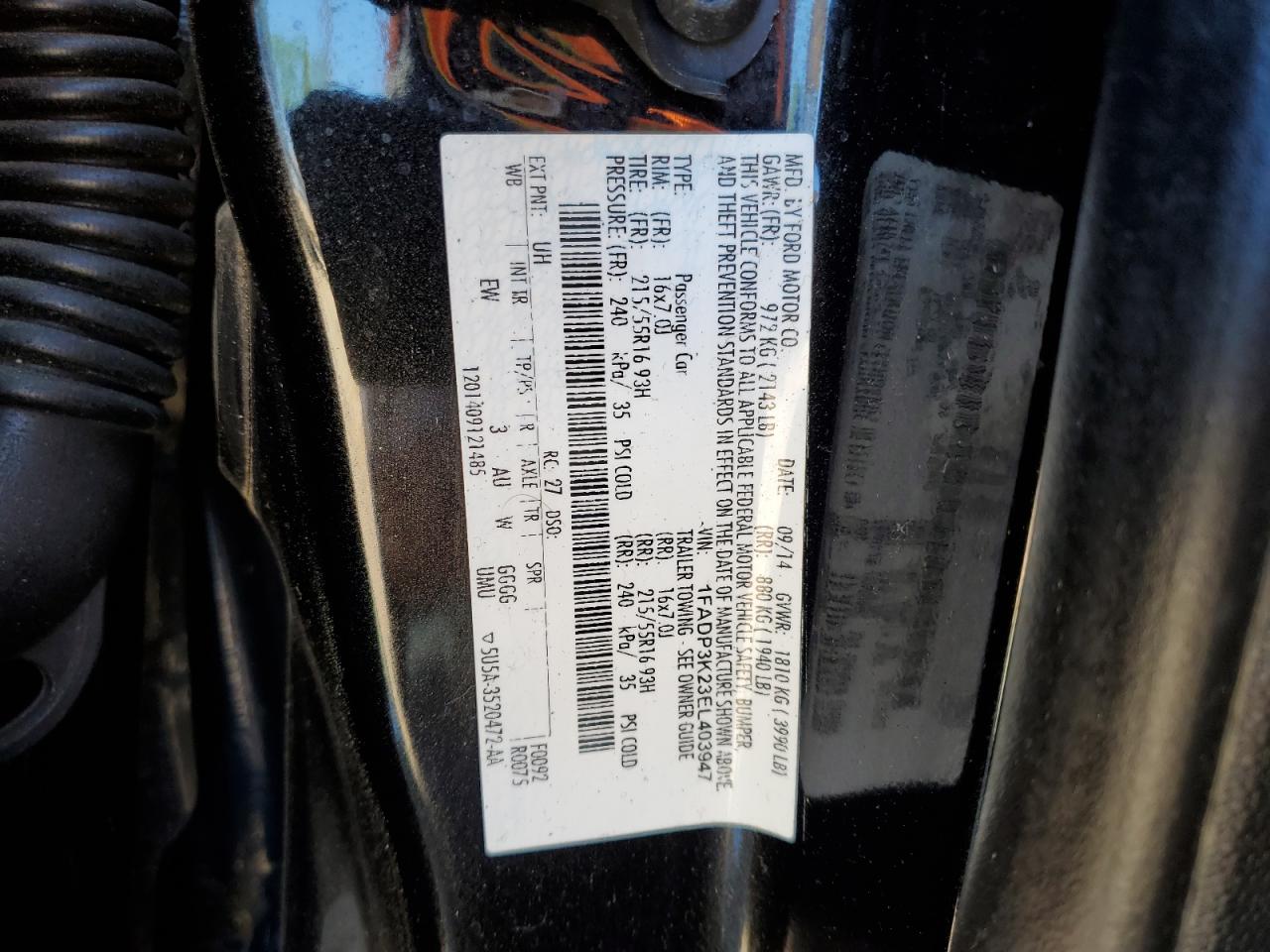 2014 FORD FOCUS SE photo 23