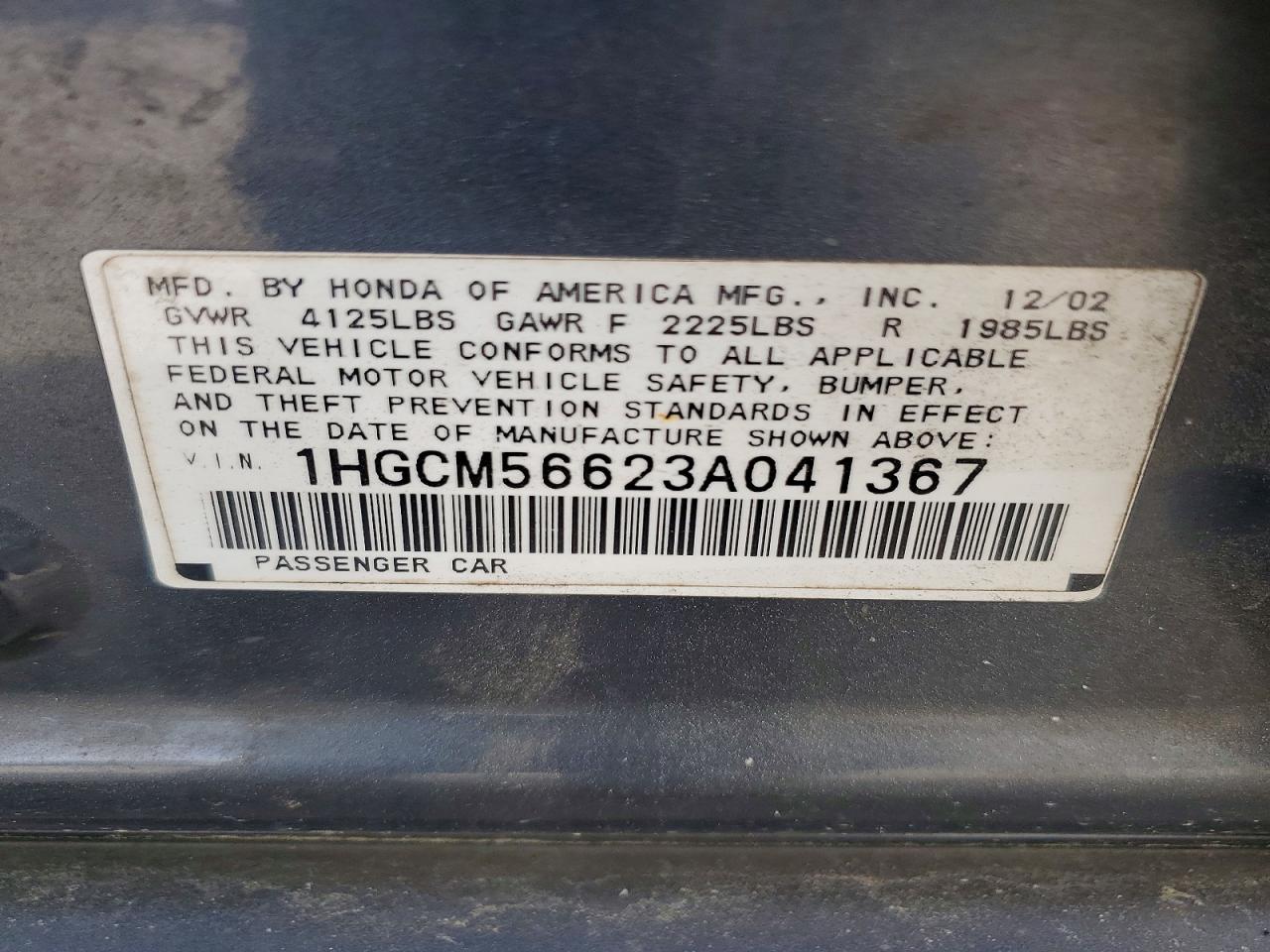 2003 HONDA ACCORD EX photo 34