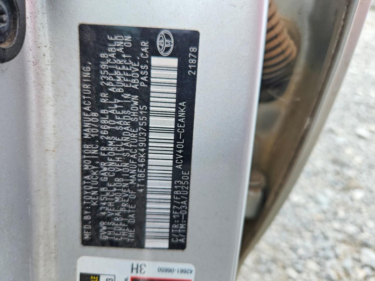 2009 TOYOTA CAMRY LE photo 37