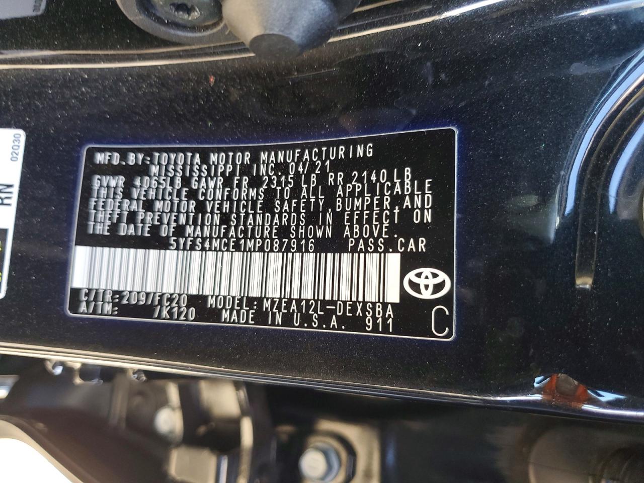 2021 TOYOTA COROLLA SE NIGHTSHADE EDITION photo 37