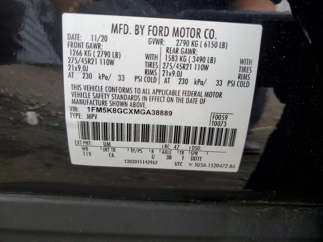 2021 FORD EXPLORER ST photo 37